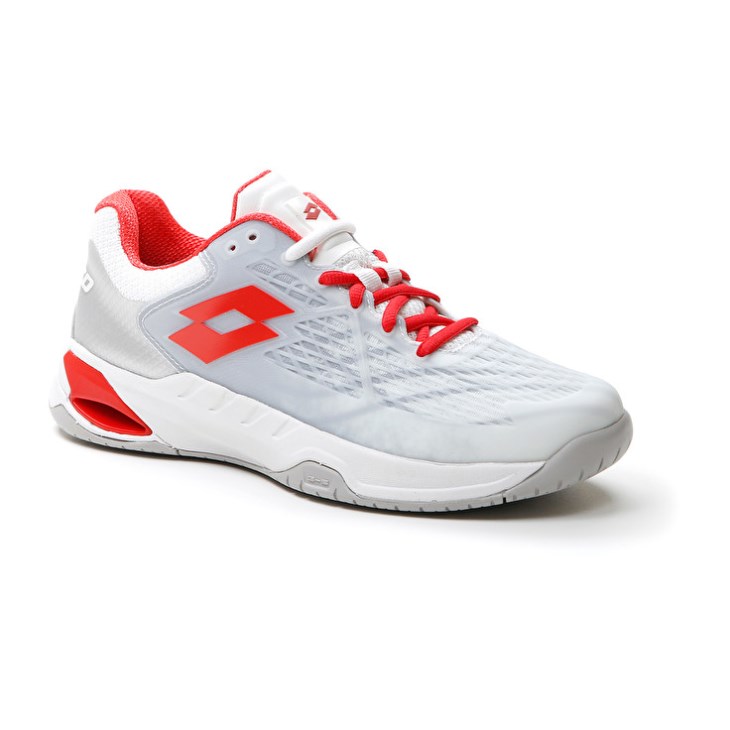 Zapatillas Tenis Lotto Mirage 100 SPD W Mujer Blancas Rojas | VO826432Y4