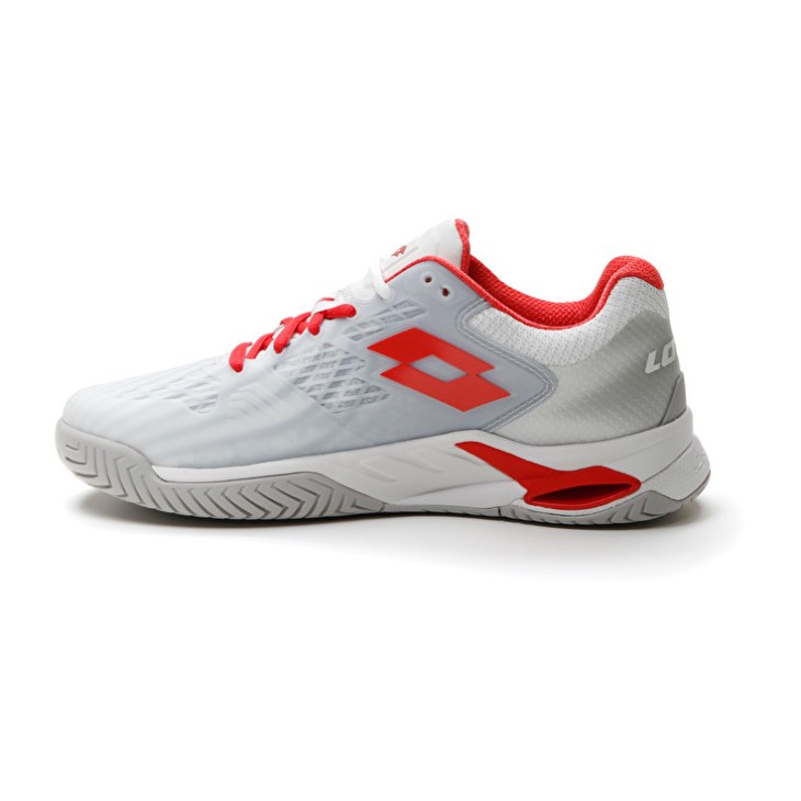Zapatillas Tenis Lotto Mirage 100 SPD W Mujer Blancas Rojas | VO826432Y4