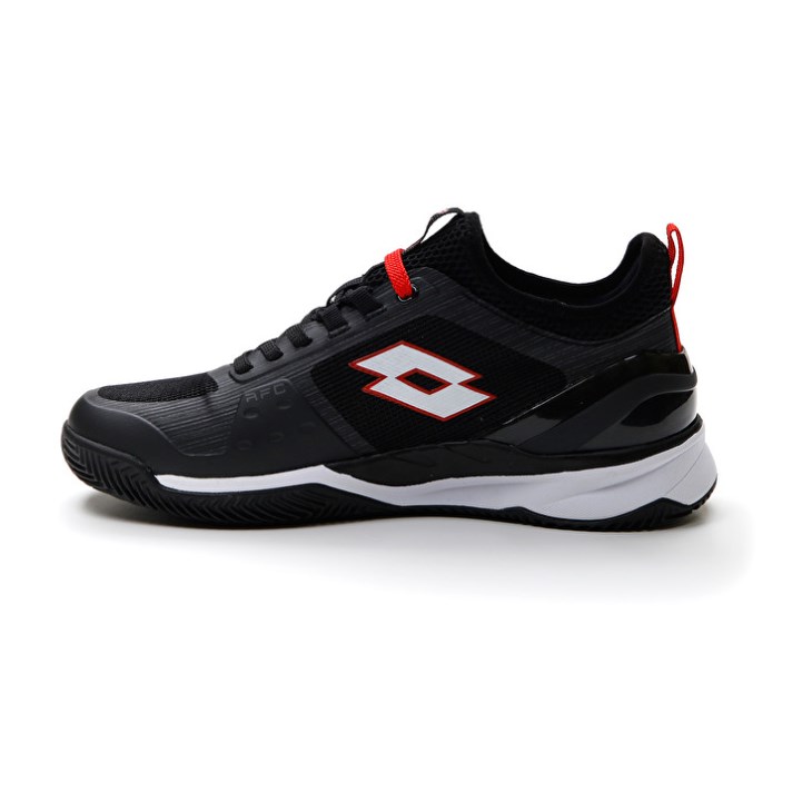 Zapatillas Tenis Lotto Mirage 200 CLY Hombre Negras Blancas Rojas | XR691119I7