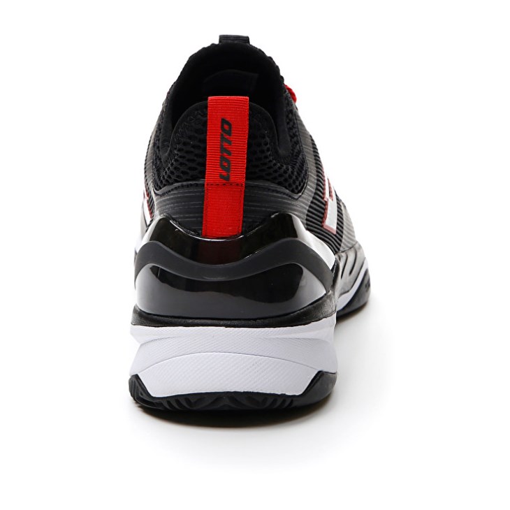 Zapatillas Tenis Lotto Mirage 200 CLY Hombre Negras Blancas Rojas | XR691119I7