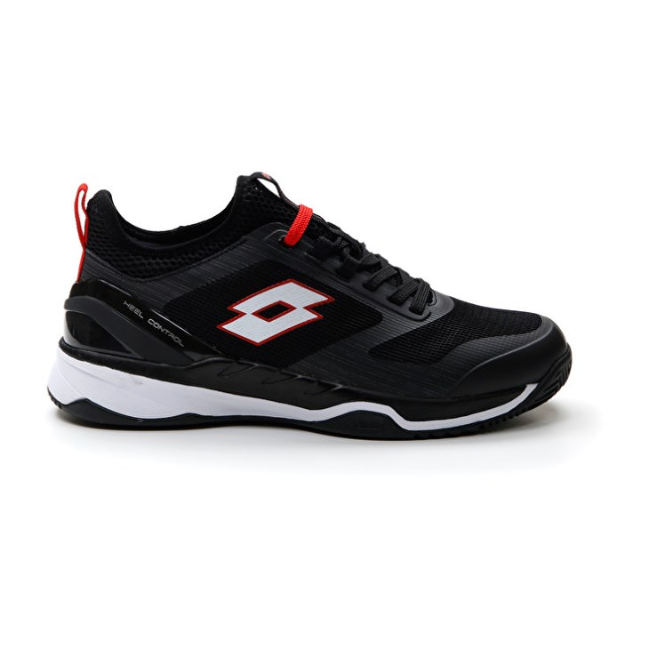 Zapatillas Tenis Lotto Mirage 200 CLY Hombre Negras Blancas Rojas | XR691119I7