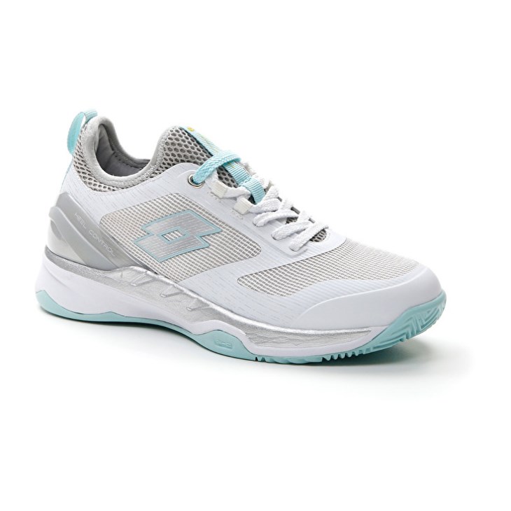 Zapatillas Tenis Lotto Mirage 200 CLY W Mujer Blancas Plateadas Azules | WR084198D2
