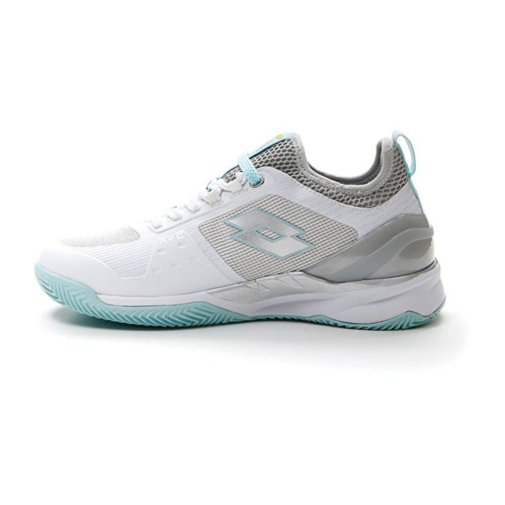 Zapatillas Tenis Lotto Mirage 200 CLY W Mujer Blancas Plateadas Azules | WR084198D2