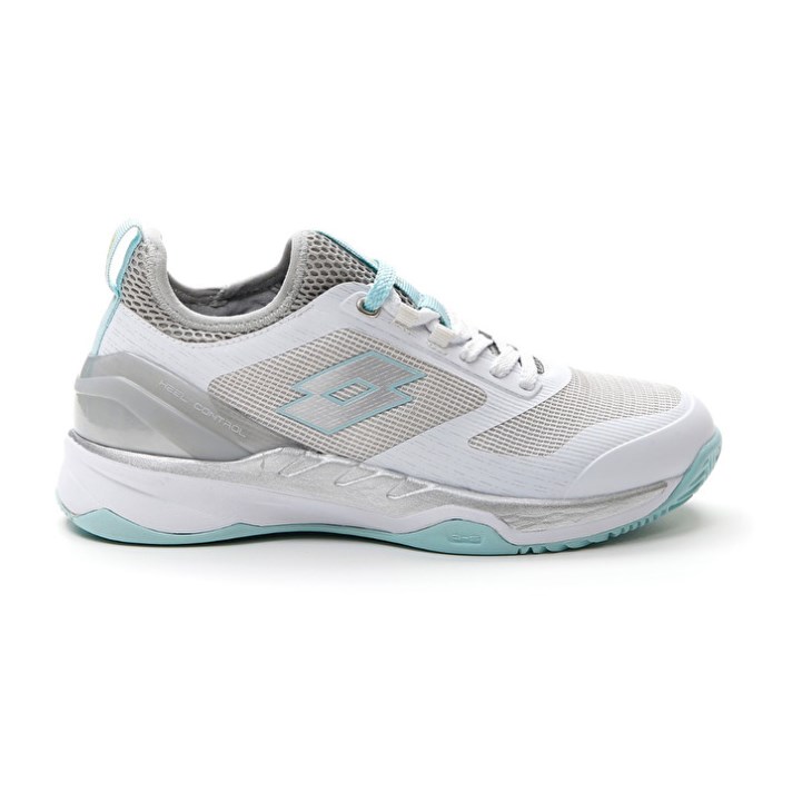 Zapatillas Tenis Lotto Mirage 200 CLY W Mujer Blancas Plateadas Azules | WR084198D2