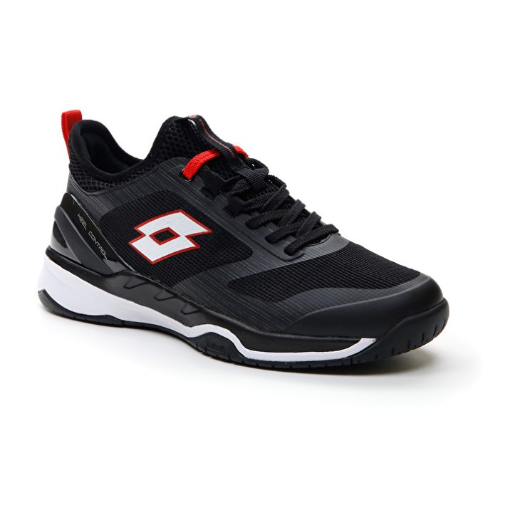 Zapatillas Tenis Lotto Mirage 200 SPD Hombre Negras Blancas Rojas | DN805040Q8