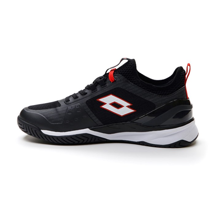 Zapatillas Tenis Lotto Mirage 200 SPD Hombre Negras Blancas Rojas | DN805040Q8