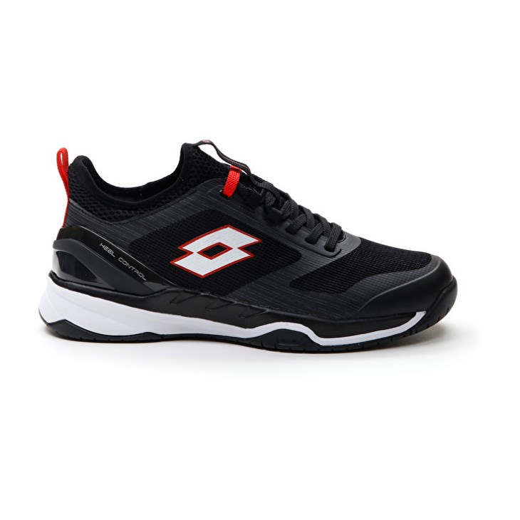 Zapatillas Tenis Lotto Mirage 200 SPD Hombre Negras Blancas Rojas | DN805040Q8