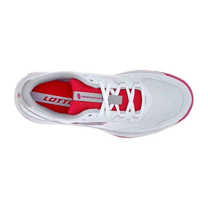 Zapatillas Tenis Lotto Mirage 600 III ALR W Mujer Blancas Rojas | EP378397Y6