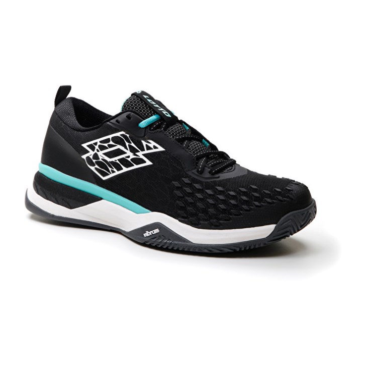 Zapatillas Tenis Lotto Raptor Hyperpulse 100 CLY Hombre Negras Blancas Verde | DQ592189U8