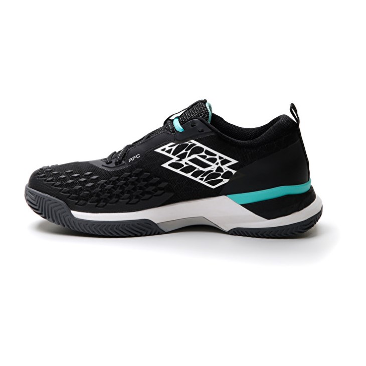 Zapatillas Tenis Lotto Raptor Hyperpulse 100 CLY Hombre Negras Blancas Verde | DQ592189U8