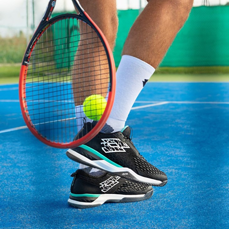 Zapatillas Tenis Lotto Raptor Hyperpulse 100 CLY Hombre Negras Blancas Verde | DQ592189U8