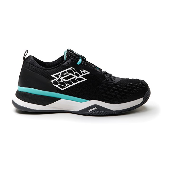 Zapatillas Tenis Lotto Raptor Hyperpulse 100 CLY Hombre Negras Blancas Verde | DQ592189U8