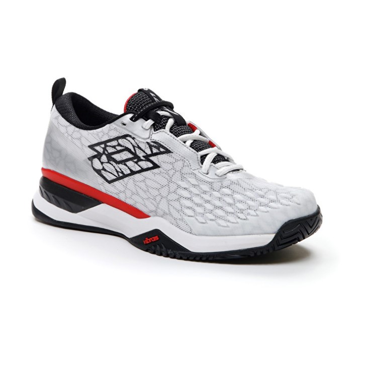Zapatillas Tenis Lotto Raptor Hyperpulse 100 SPD Hombre Blancas Negras Rojas | MS992829Z7