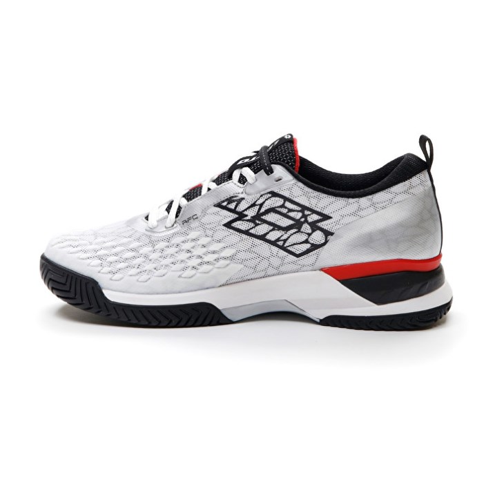Zapatillas Tenis Lotto Raptor Hyperpulse 100 SPD Hombre Blancas Negras Rojas | MS992829Z7