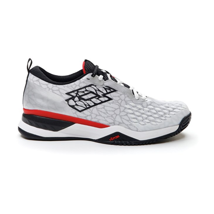 Zapatillas Tenis Lotto Raptor Hyperpulse 100 SPD Hombre Blancas Negras Rojas | MS992829Z7
