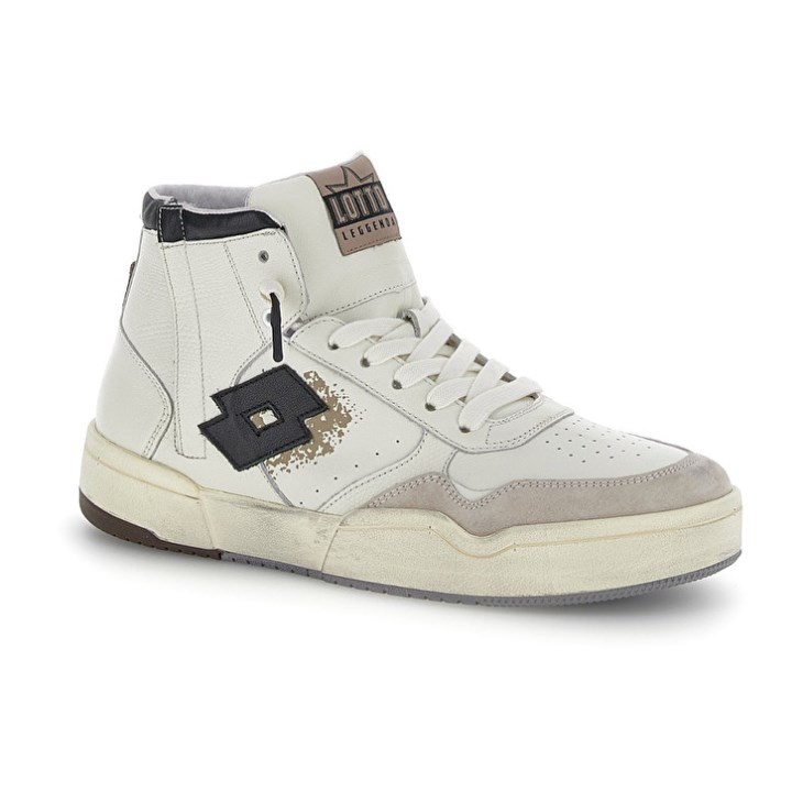 Zapatillas de Baloncesto Lotto Hoop Stars High Suede Hombre Blancas | FN101430U8