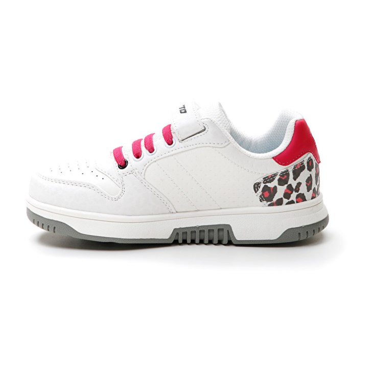 Zapatillas de Baloncesto Lotto Rocket AMF II Leopard CL S Niños Blancas Rojas | RU696279Y8