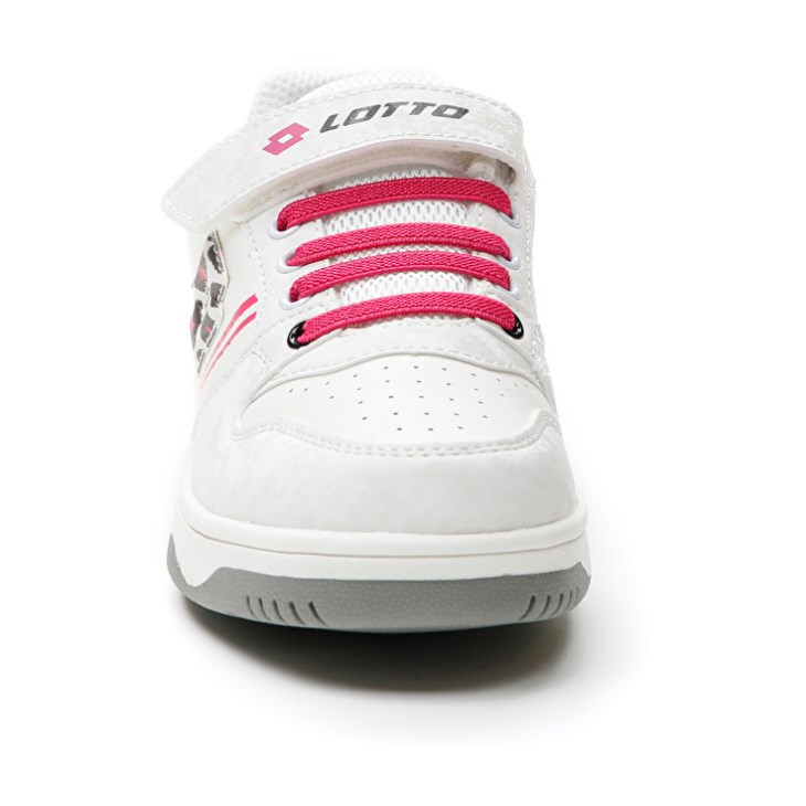 Zapatillas de Baloncesto Lotto Rocket AMF II Leopard CL S Niños Blancas Rojas | RU696279Y8
