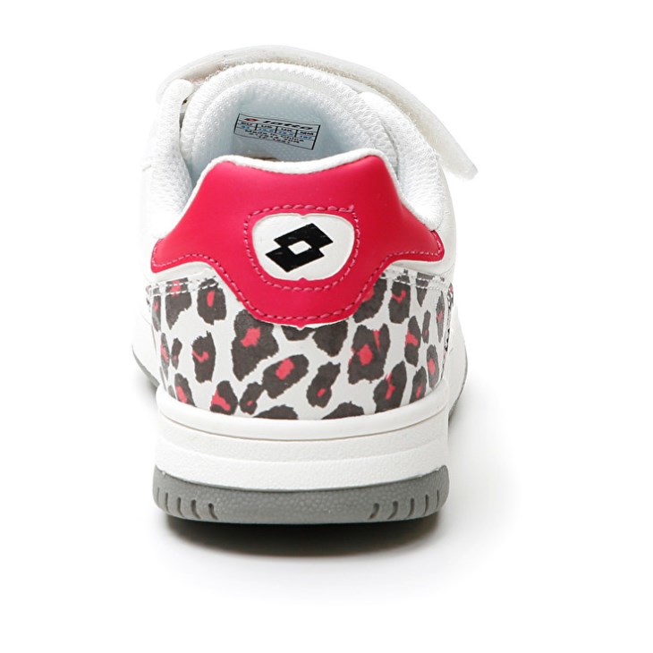 Zapatillas de Baloncesto Lotto Rocket AMF II Leopard CL S Niños Blancas Rojas | RU696279Y8