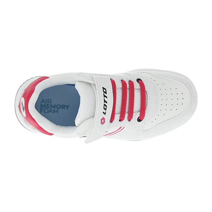 Zapatillas de Baloncesto Lotto Rocket AMF II Leopard CL S Niños Blancas Rojas | RU696279Y8