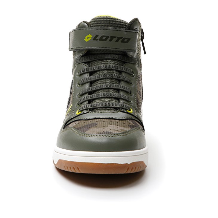 Zapatillas de Baloncesto Lotto Rocket AMF III Mid Camo CL S Niños Verde Oliva Camuflaje | SF768766D5