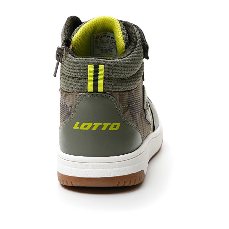 Zapatillas de Baloncesto Lotto Rocket AMF III Mid Camo CL S Niños Verde Oliva Camuflaje | SF768766D5