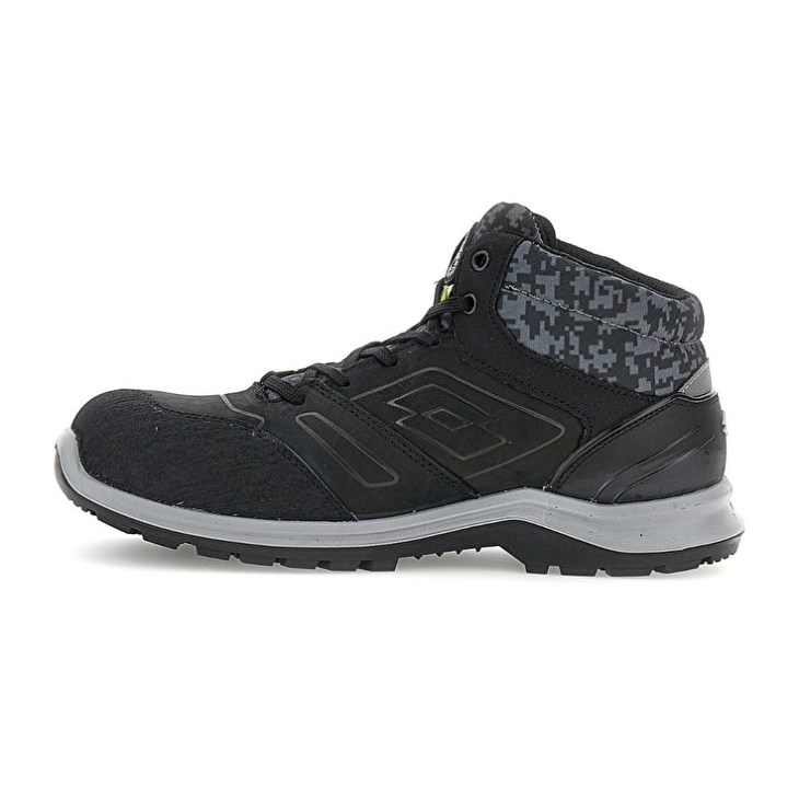 Zapatos Seguridad Lotto Hit 200 Mid S3 ESD Hombre Negras | FZ563946C0