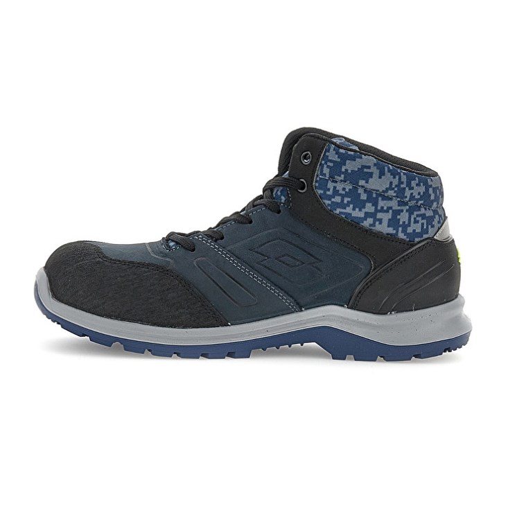 Zapatos Seguridad Lotto Hit 200 Mid S3 Hombre Azules Negras Verde | CB899289Y1