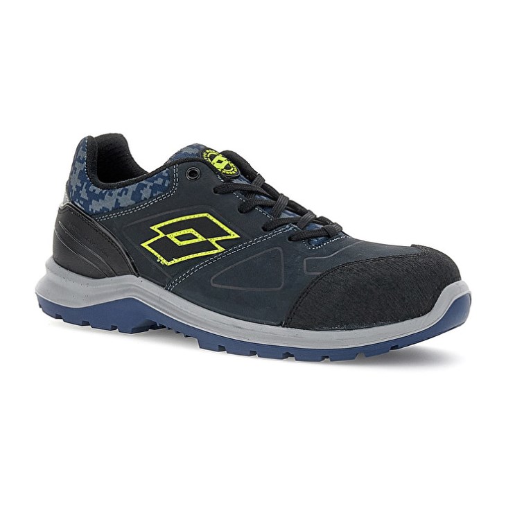 Zapatos Seguridad Lotto Hit 200 S3 Hombre Azules Negras Verde | FX702890T2
