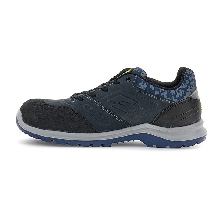 Zapatos Seguridad Lotto Hit 200 S3 Hombre Azules Negras Verde | FX702890T2