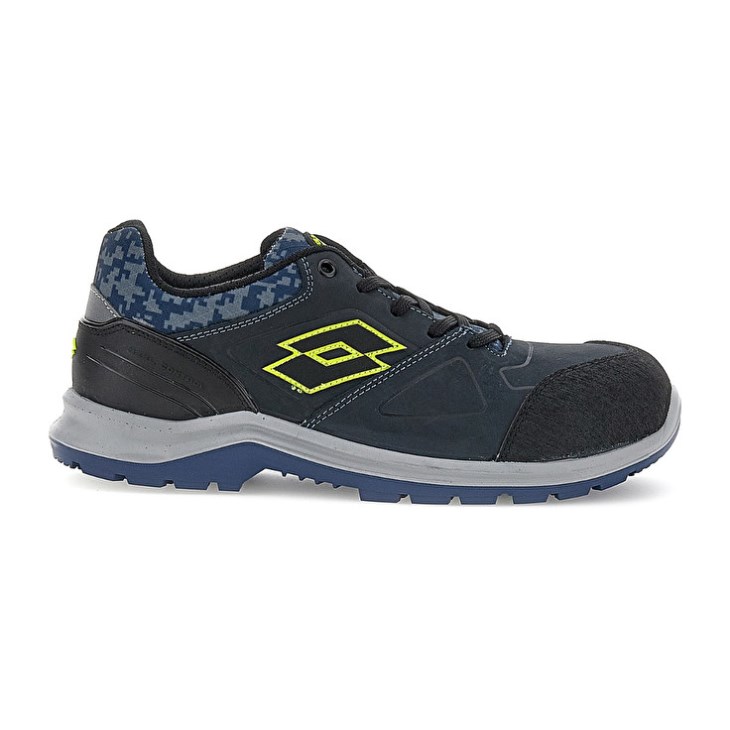 Zapatos Seguridad Lotto Hit 200 S3 Hombre Azules Negras Verde | FX702890T2