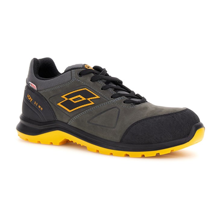 Zapatos Seguridad Lotto Hit 250 S3 SRC Wr HDRY Hombre Gris Oscuro Amarillo | KN633403O8