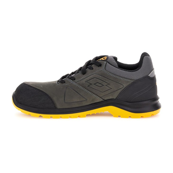 Zapatos Seguridad Lotto Hit 250 S3 SRC Wr HDRY Hombre Gris Oscuro Amarillo | KN633403O8