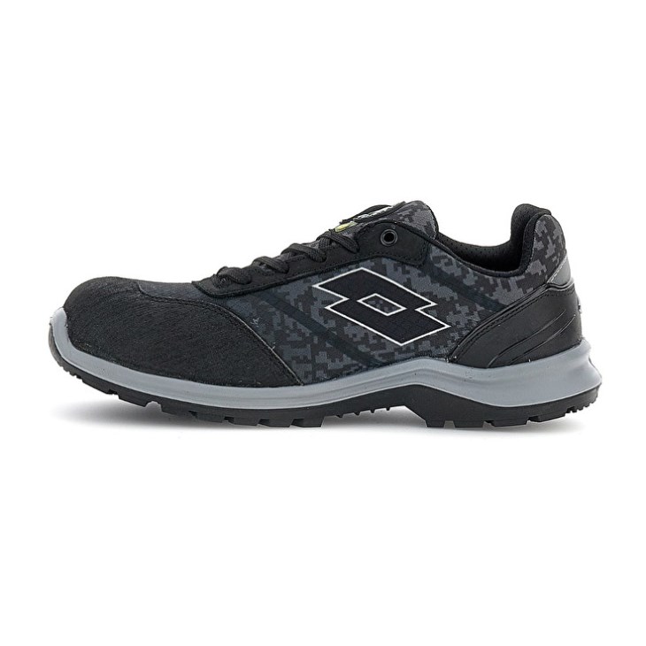 Zapatos Seguridad Lotto Hit 400 S1P ESD Hombre Negras Gris | DT097109L0