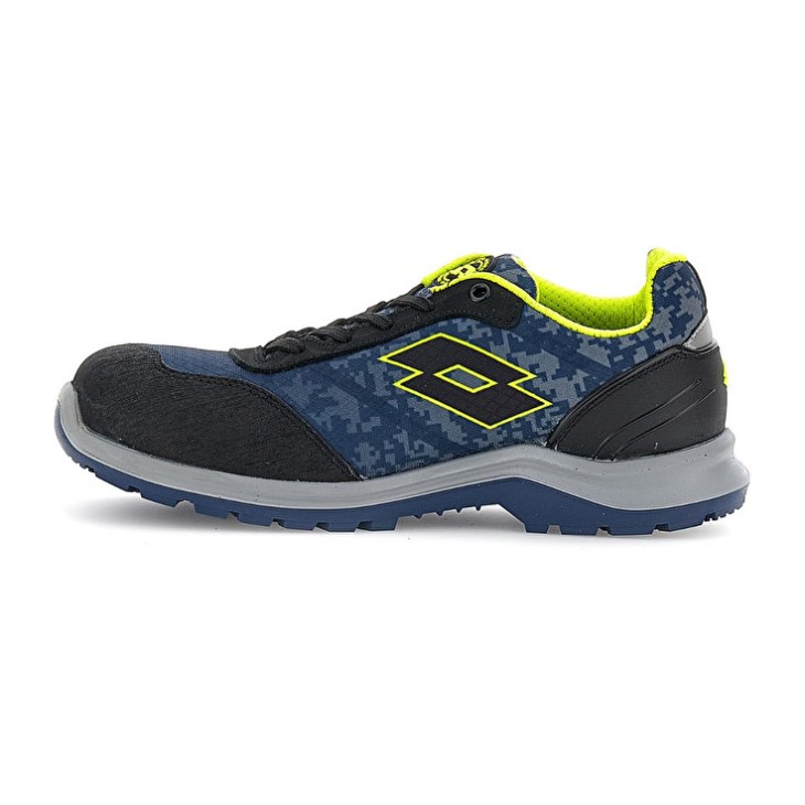 Zapatos Seguridad Lotto Hit 400 S1P Hombre Azules Verde Negras | FI449214V0