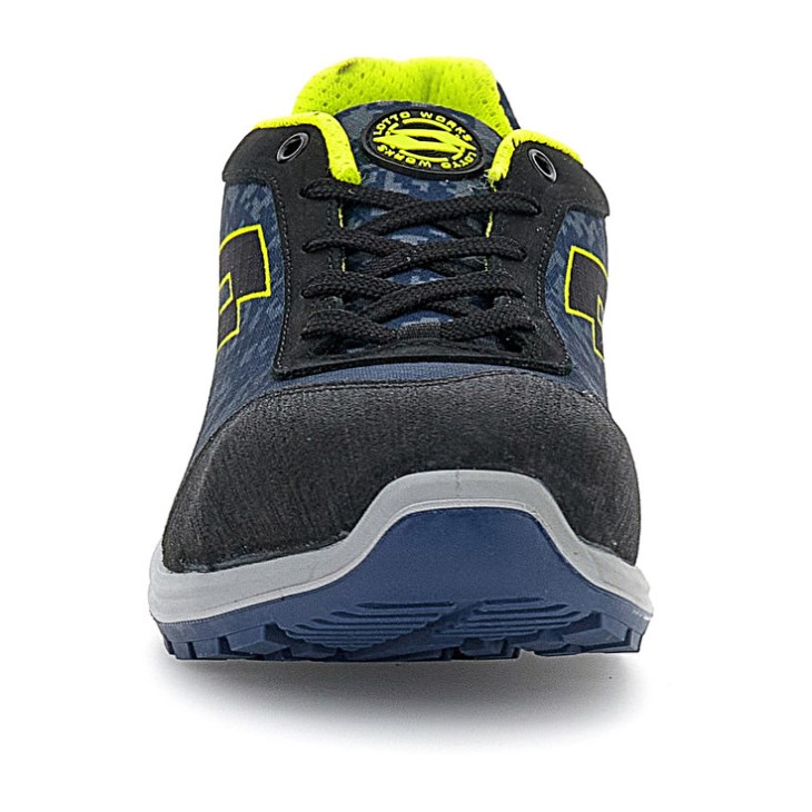 Zapatos Seguridad Lotto Hit 400 S1P Hombre Azules Verde Negras | FI449214V0