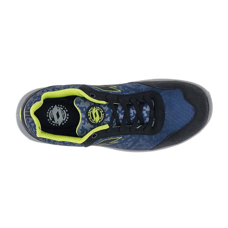 Zapatos Seguridad Lotto Hit 400 S1P Hombre Azules Verde Negras | FI449214V0