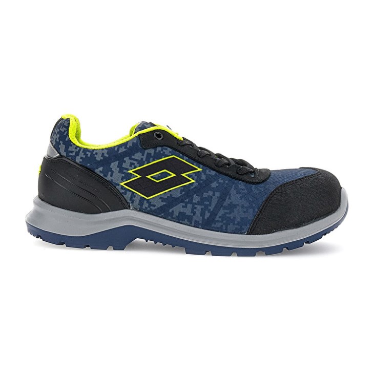 Zapatos Seguridad Lotto Hit 400 S1P Hombre Azules Verde Negras | FI449214V0