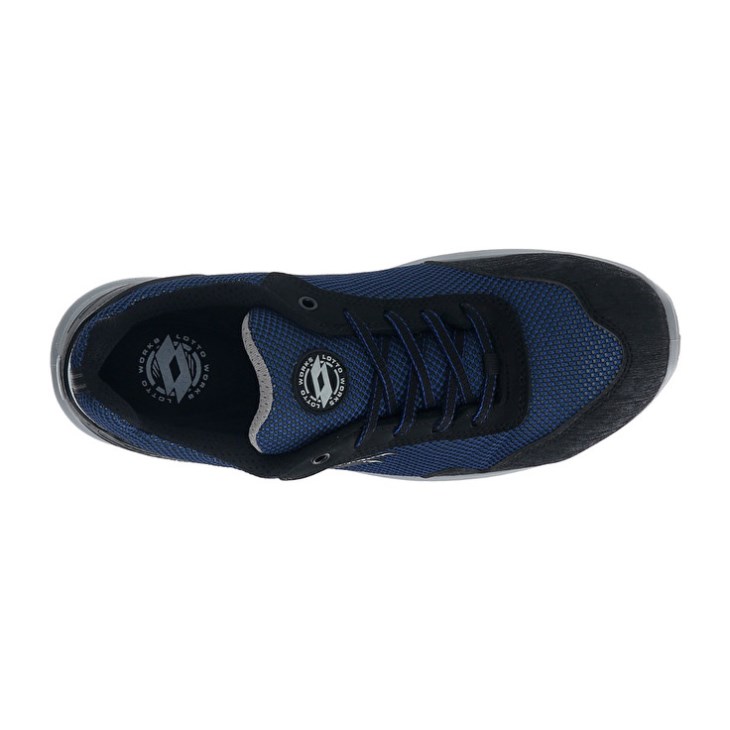 Zapatos Seguridad Lotto Hit 425 S1P Hombre Azules Plateadas | EK290309S2