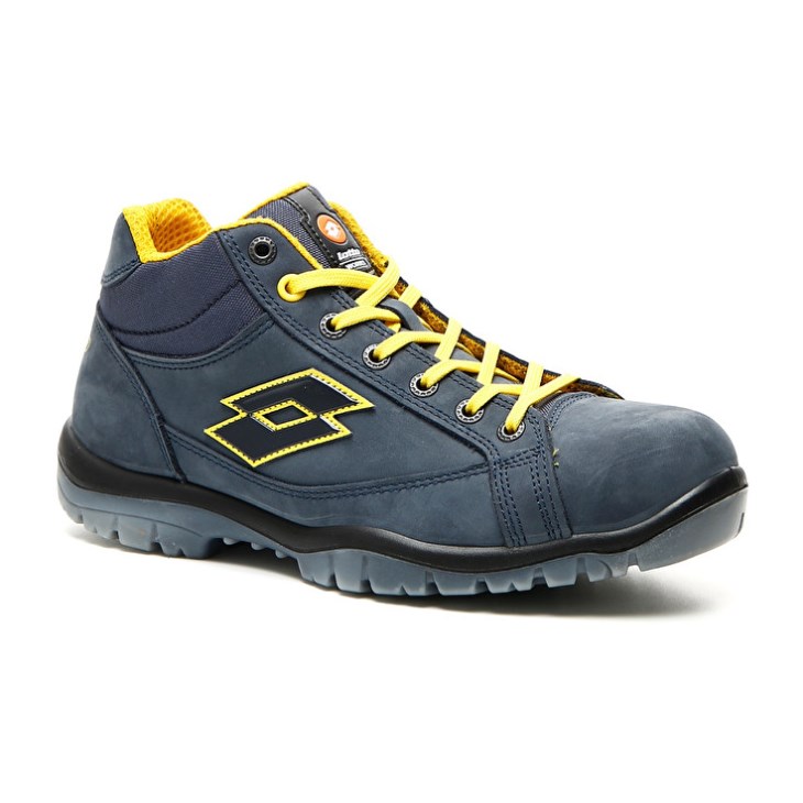 Zapatos Seguridad Lotto Jump Mid 900 Hombre Gris Oscuro Amarillo | QC012551F9